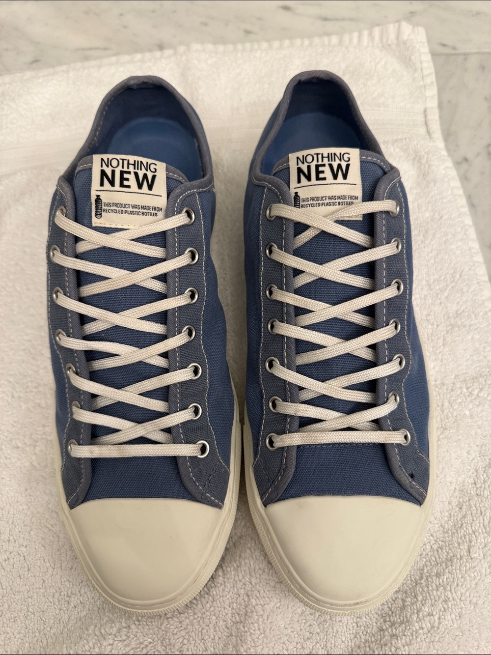 Nothing New Men’s Classic Low-Top Canvas Sneakers in Blue. Size 11 - Picture 3 of 9